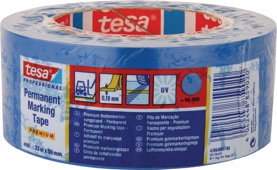 Značkovací páska TESA Flex Premium 33 m x 50 mm modrá 180 µm
