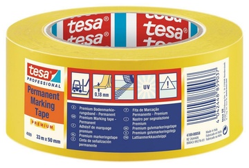 Značkovací páska TESA Flex Premium 33 m x 50 mm žlutá 180 µm