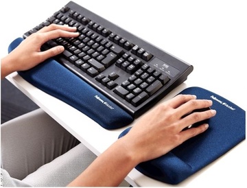 Ergonomická podložka pod myš Fellowes PlushTouch, modrá