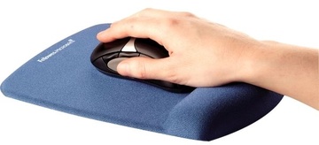 Ergonomická podložka pod myš Fellowes PlushTouch, modrá