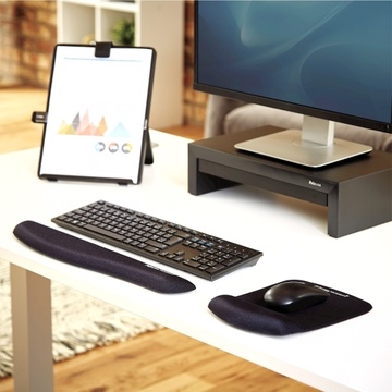 Ergonomická podložka pod myš Fellowes PlushTouch, černá