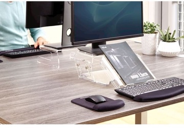 Nastavitelný stojan na monitor Fellowes Clarity, čirý