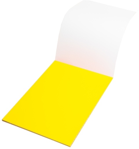 Elektrostatická popisovatelná fólie Symbioflipcharts 500x700 mm žlutá, 25ks