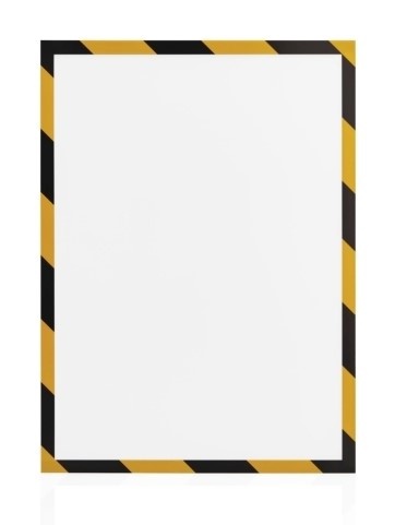 Magnetický bezpečnostní rámeček Magnetofix A4, žluto-černý