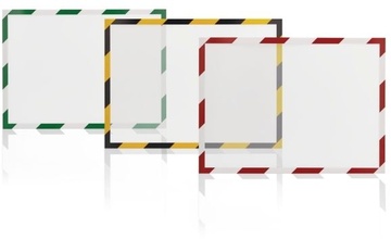 Magnetický bezpečnostní rámeček Magnetofix A4, červeno-bílý