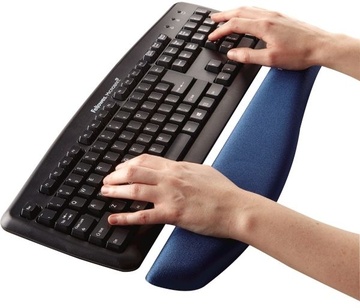 Opěrka zápěstí ke klávesnici Fellowes PlushTouch, modrá