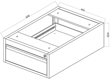 Pojízdný pracovní stůl 1200 x 700 mm, 2x kontejner