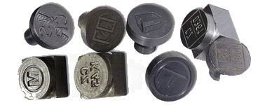 Bloky do plombovacích kleští negravírovaný razník průměr 10 mm