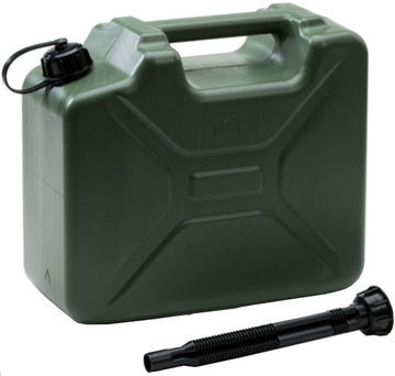 Plastový army kanystr UN pro PHM 10 L, zelený