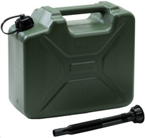 Plastový army kanystr UN pro PHM 10 L, zelený