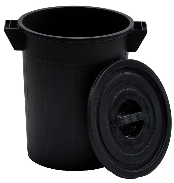 Plastový sud bez víka 50l, černý