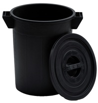 Plastový sud bez víka 50l, černý