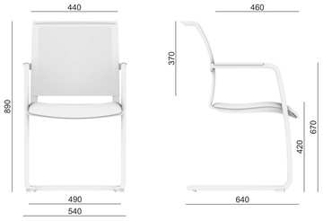 Konferenční židle LD Seating LOOK 272 pérová konstrukce