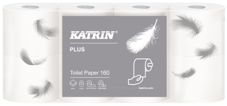 Toaletní papír dvouvrstvý KATRIN Plus průměr 113mm - 8ks