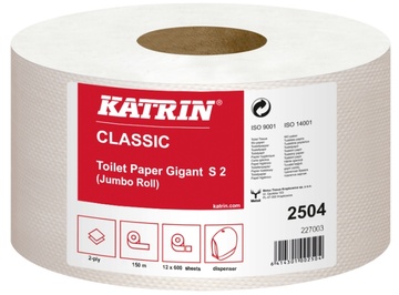 Toaletní papír dvouvrstvý Katrin Classic Gigant S2, průměr 18 cm - 12ks