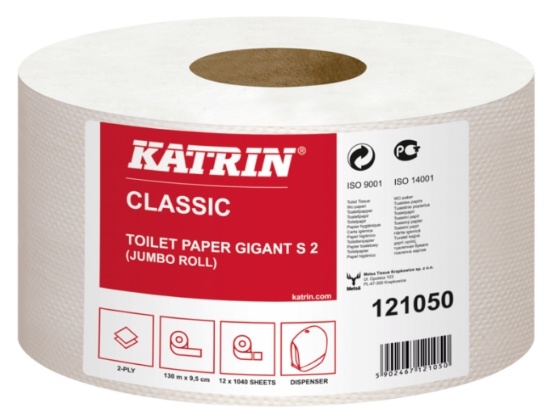 Toaletní papír Jumbo Katrin Classic Gigant S, 2 dvouvrstvý průměr 18 cm - 12ks