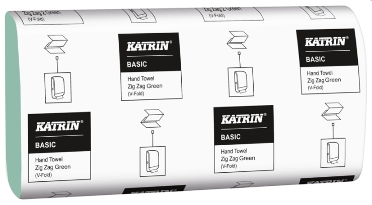 Papírové ručníky skládané jednovrstvé Katrin Basic, ZZ, 5000ks, zelené