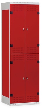 Šatní skříňka 4-boxová, 1750 x 600 x 500 mm - kovová