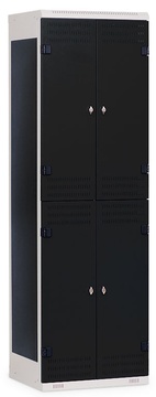 Šatní skříňka 4-boxová, 1970 x 600 x 500 mm - kovová