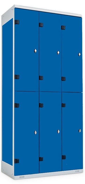 Šatní skříňka 6-boxová, 1970 x 900 x 500 mm - kovová