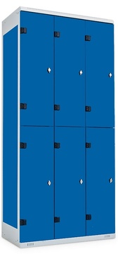 Šatní skříňka 6-boxová, 1970 x 900 x 500 mm - kovová