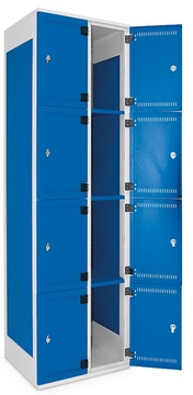 Šatní skříňka 8-boxová, 1970 x 600 x 500 mm - kovová