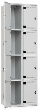 Šatní skříňka 8-boxová, 1970 x 600 x 500 mm - kovová
