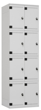 Šatní skříňka 8-boxová, 1970 x 600 x 500 mm - kovová