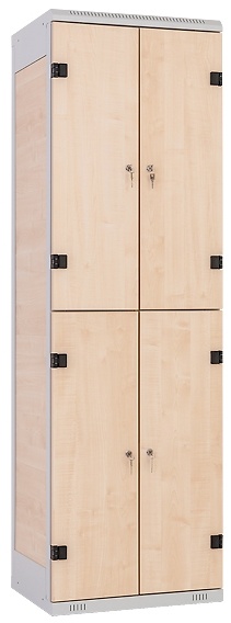 Šatní skříňka 4-boxová, 1525 x 600 x 500 mm - lamino/kov