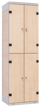 Šatní skříňka 4-boxová, 1525 x 600 x 500 mm - lamino/kov