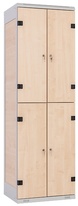 Šatní skříňka 4-boxová, 1525 x 600 x 500 mm - lamino/kov