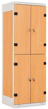 Šatní skříňka 4-boxová, 1750 x 600 x 500 mm - lamino/kov