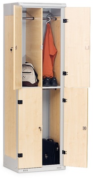 Šatní skříňka 4-boxová, 1750 x 600 x 500 mm - lamino/kov