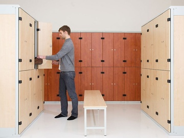Šatní skříňka 4-boxová, 1750 x 600 x 500 mm - lamino/kov
