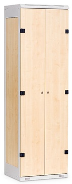 Šatní skříňka 2-dveřová, 1525 x 600 x 500 mm - lamino/kov