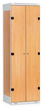 Šatní skříňka 2-dveřová, 1525 x 600 x 500 mm - lamino/kov