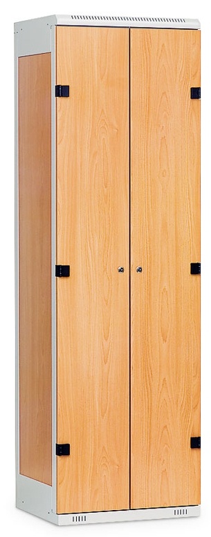 Šatní skříňka 2-dveřová, 1750 x 600 x 500 mm - lamino/kov