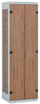 Šatní skříňka 2-dveřová, 1750 x 600 x 500 mm - lamino/kov