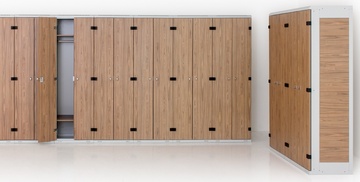 Šatní skříňka 2-dveřová, 1750 x 600 x 500 mm - lamino/kov