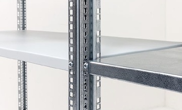 Policový regál, 2000 x 1000 x 500 mm - kovový šedý, 5 polic o nosnosti 70 kg