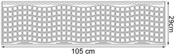 Protiskluzová rohož na schody FROST 105x29x1,5 cm