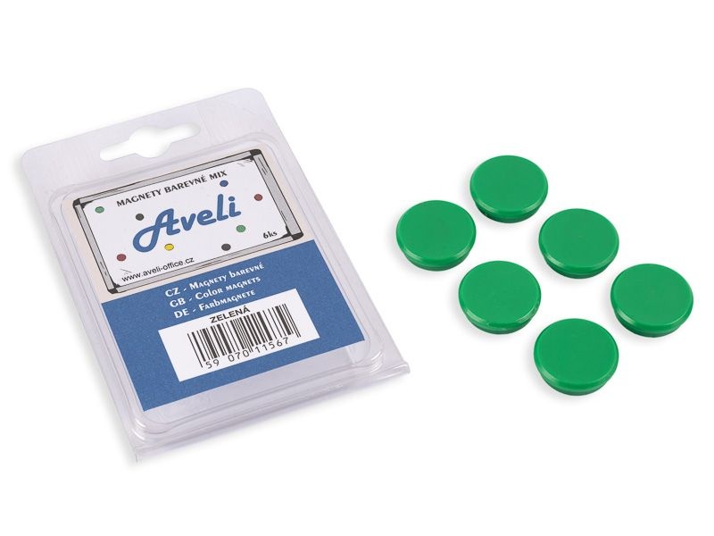 Set magnetů AVELI 6 ks, zelená