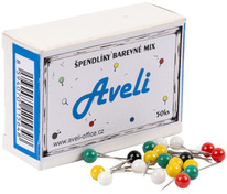Špendlíky AVELI barevný mix 50 ks