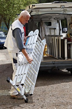 Hliníkový skládací žebřík ZARGES Multitec M PROFI 4x4 příčlí
