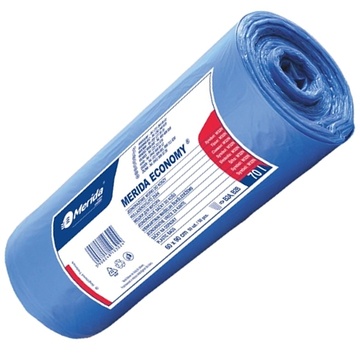 Sáčky do odpadkového koše, HDPE MERIDA ECONOMY modré 70l - 50ks