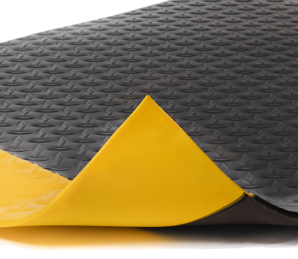 Průmyslová protiúnavová rohož COBA Orthomat® Comfort Plus 0,9 x 1,5 m černo-žlutá