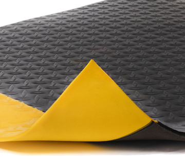 Průmyslová protiúnavová rohož COBA Orthomat® Comfort Plus 0,9 x 18,3 m černo-žlutá
