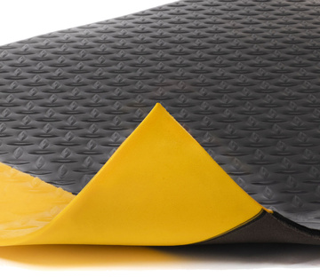 Průmyslová protiúnavová rohož COBA Orthomat® Comfort Plus 0,9 m x bm, černo-žlutá