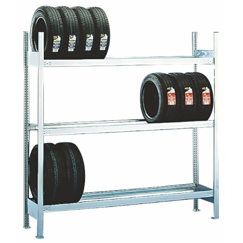 Přídavný kovový bezšroubový regál na pneumatiky 2000x2056x400 mm, 3 police o nosnosti 400 kg