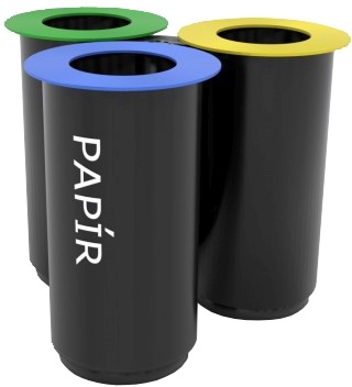 Koš na tříděný odpad ROTA 3x60l